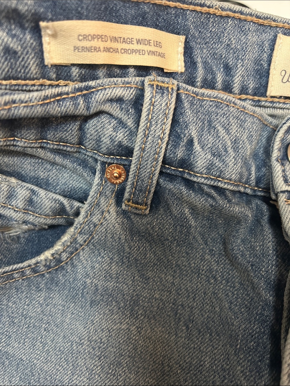Universal Thread Cropped Vintage Wide Leg Jeans - Picture 4 of 5